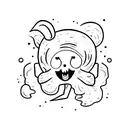 cute ghost tattoo design idea