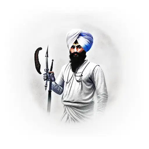 Sikh Warrior, Courageous, Valor,  tattoo design idea