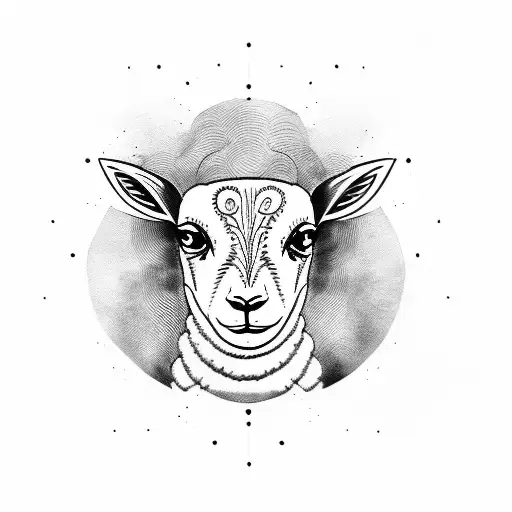 lamb tattoo design idea