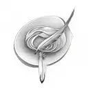 Feather with infinity symbol tattoo design idea