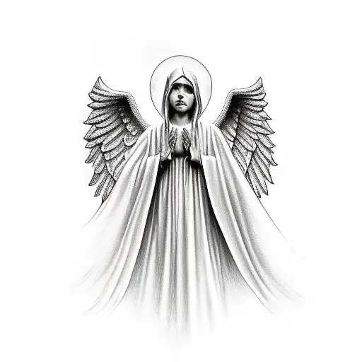 angel gabriel tattoo design idea