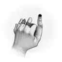 Finger ring tattoo design idea