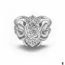 Finger ring tattoo design idea