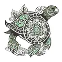 mandala turtle tattoo design idea