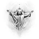 Jesus empty tomb tattoo design idea