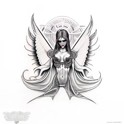 occult Lilith sexy  tattoo design idea