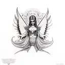 occult Lilith sexy  tattoo design idea