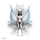 occult Lilith sexy  tattoo design idea