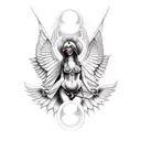 occult Lilith sexy  tattoo design idea
