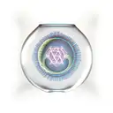 A wine glass with a moon reflection and computer binary code as the wine tattoo design idea