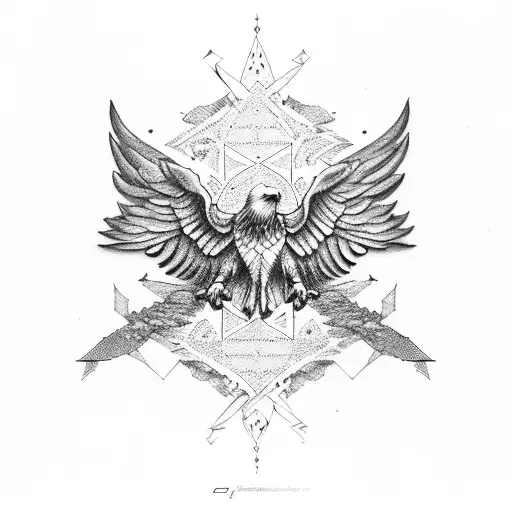 syrian eagle  tattoo design idea