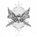 syrian eagle  tattoo design idea