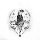 syrian eagle  tattoo design idea
