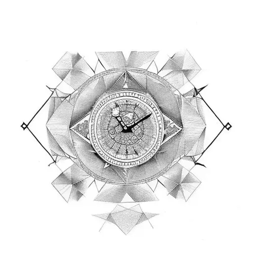 reloj de arena, vida y muerte tattoo design idea