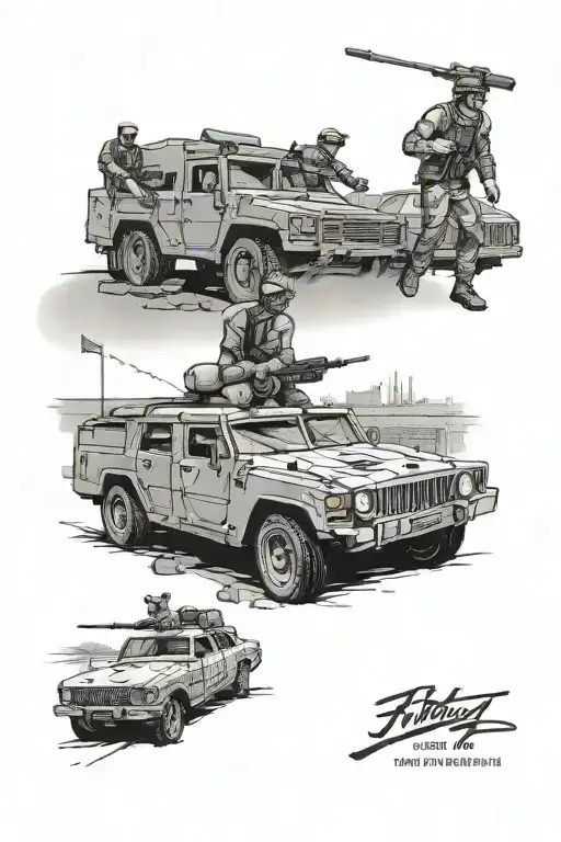 arrested on roof of car, track and field, west point, infantry, special forces, family tattoo design idea