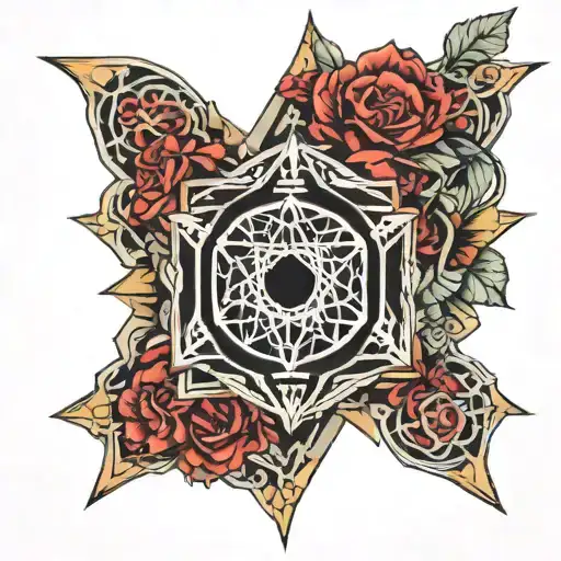 Nonagon infinity shoulder tattoo tattoo design idea