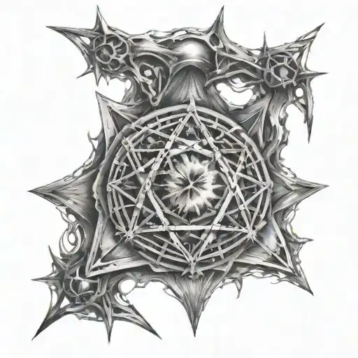 Nonagon infinity shoulder tattoo tattoo design idea