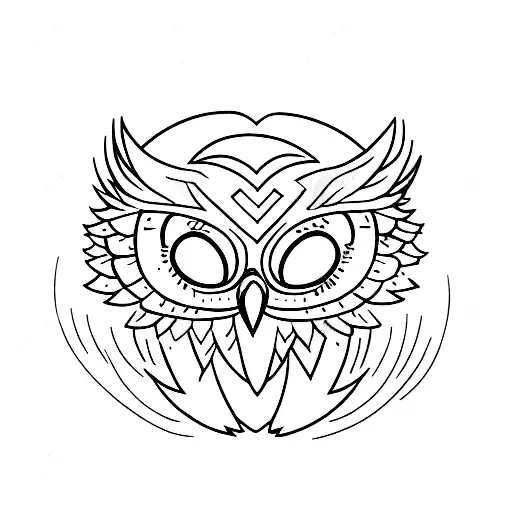half voley net with a owl haikyuu like style  tattoo design idea