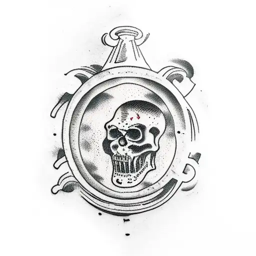 ancient roman horror tattoo design idea