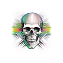 western skeleton with crosses  tattoo design idea