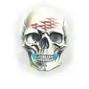 western skeleton with crosses  tattoo design idea