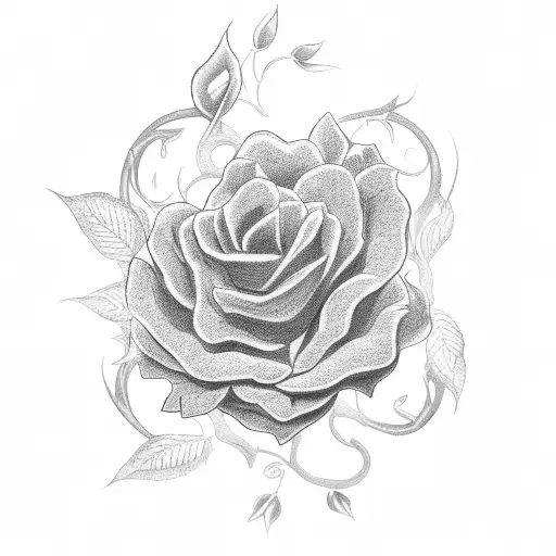A black-grey tattoo of an open book with floral vines growing out of the pages, symbolizing the client's love for reading and flowers tattoo design idea