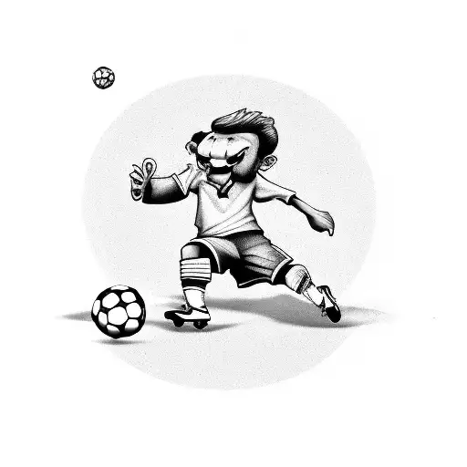 soccer in a bar with booses tattoo design idea