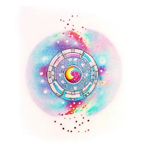 sakura, space, milky ways, Gallifrey, doctor who tattoo design idea