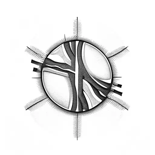 Baseball stitching forming the shape of a cross tattoo design idea