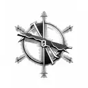 Christian Cross with a baseball theme tattoo design idea