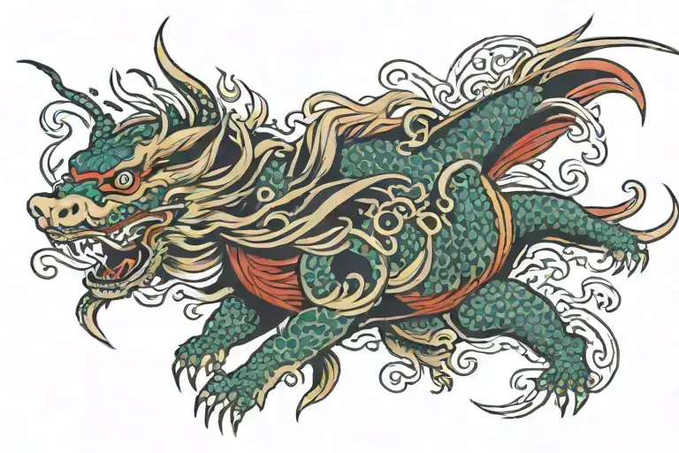 lucky enough tattoo design idea