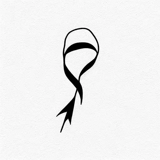 bird with breast cancer ribbon tattoo design idea