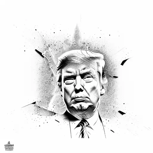 Donald Trump fight with Joe Bidden tattoo design idea