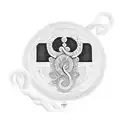 circular Greek keystone tattoo design idea