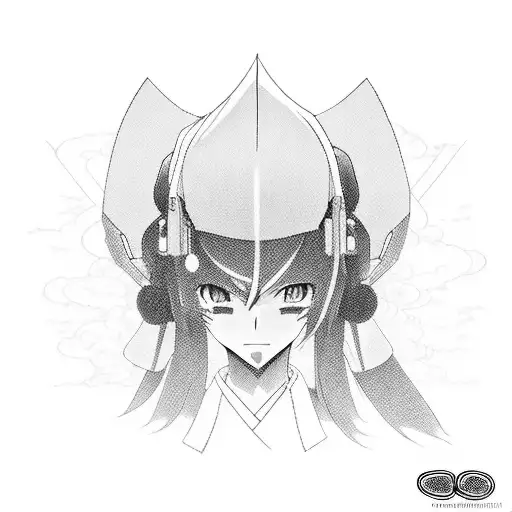 Incorporate Japanese anime and manga into a technology-themed tattoo tattoo design idea