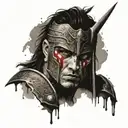 warrior blood  tattoo design idea