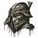 warrior blood  tattoo design idea