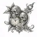 born dates  tattoo design idea