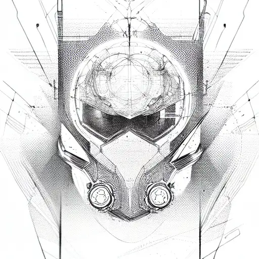 atom quantum tattoo design idea