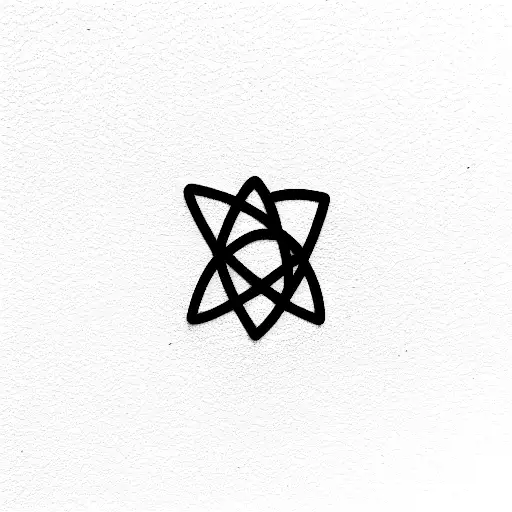 atom tattoo design idea