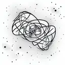 atom quantum tattoo design idea