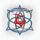 atom quantum tattoo design idea