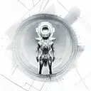 atom quantum tattoo design idea