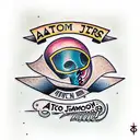 atom tattoo design idea