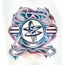 atom tattoo design idea