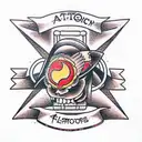 atom tattoo design idea