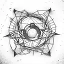 atom tattoo design idea