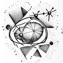 atom tattoo design idea