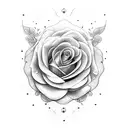 blooming rose tattoo design idea