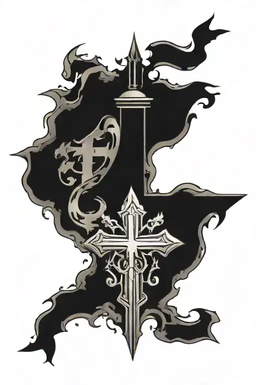 battlefield cross tattoo tattoo design idea